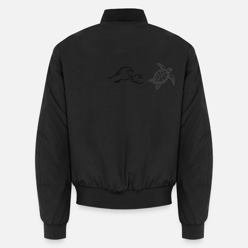 Meereskunst als Motiv - Unisex Bomberjacke - Schwarz