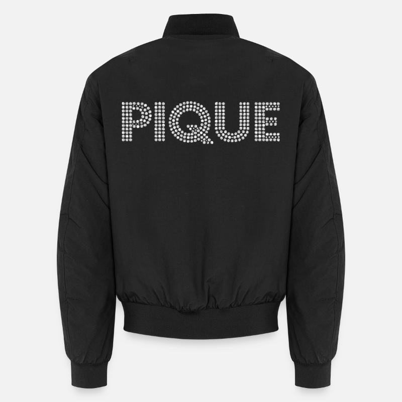 Dot-Piqué lettering Unisex Bomber Jacket