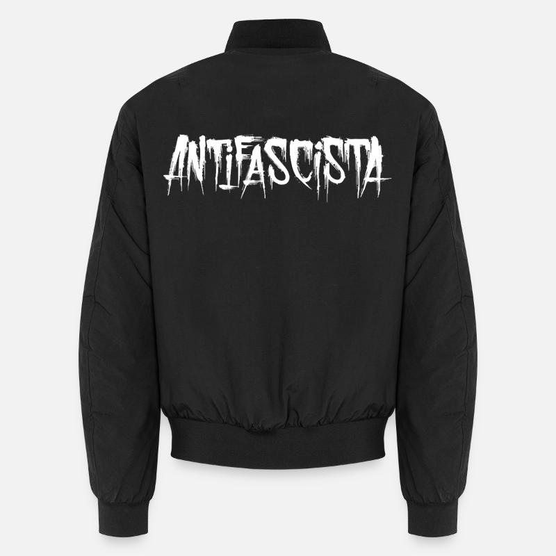 Lettrage antifasciste Graffiti Antifascisme - Bomber unisexe - noir