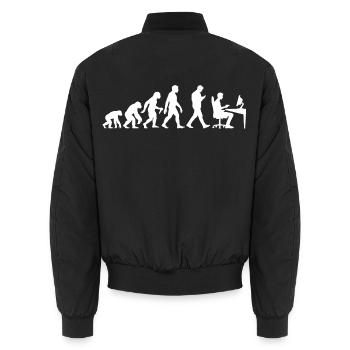 Gamer Evolution Für Online Gaming Und Videospiele - Unisex Bomberjacke - Schwarz - Hinten - AI Model Male 185 light (185cm)