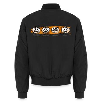 Halloween - Unisex Bomberjacke - Schwarz - Hinten - AI Model Male 185 light (185cm)