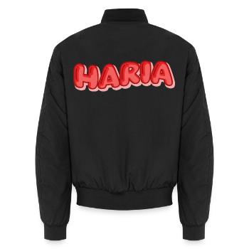 Comic Haria - Unisex Bomberjacke - Schwarz - Hinten - AI Model Male 185 light (185cm)