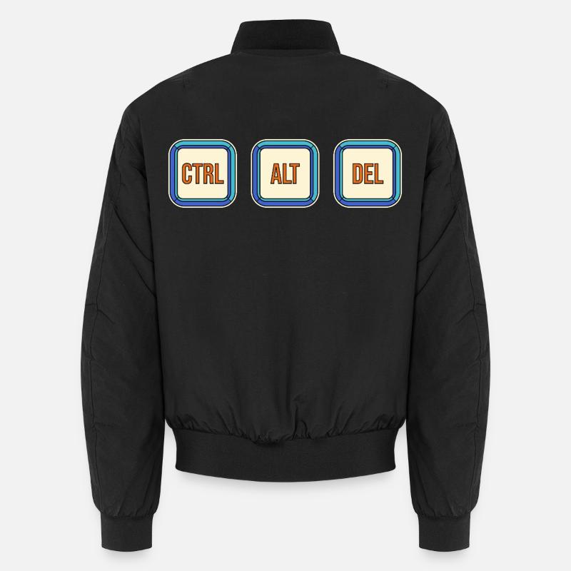 Touches de clavier rétro CTRL ALT DEL Bomber unisexe