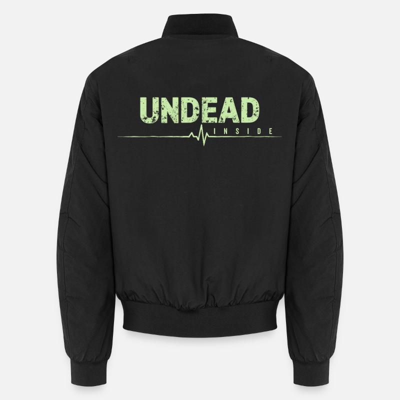 Undead Inside Zombie Spruch - Unisex Bomberjacke - Schwarz