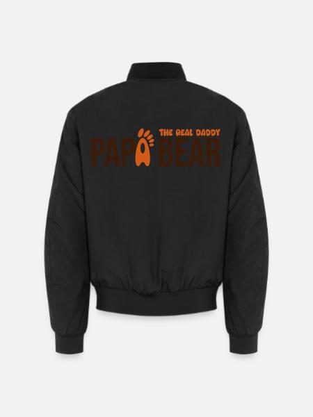 Papa Bear: El Verdadero Papá - Unisex Bomberjacke - Schwarz