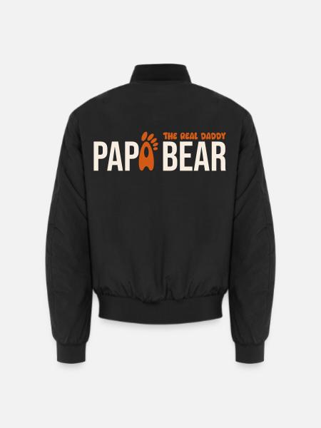 Papa Bear: El Real Papá - Unisex Bomberjacke - Schwarz