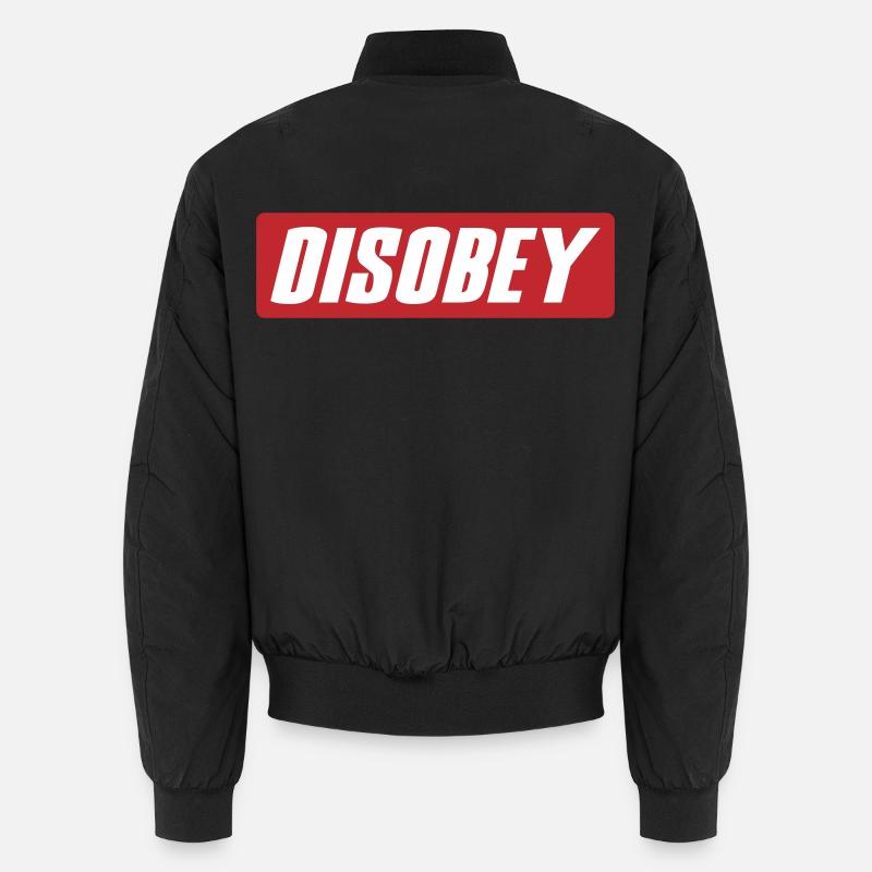 Désobéir Couleurs modifiables - Bomber unisexe - noir