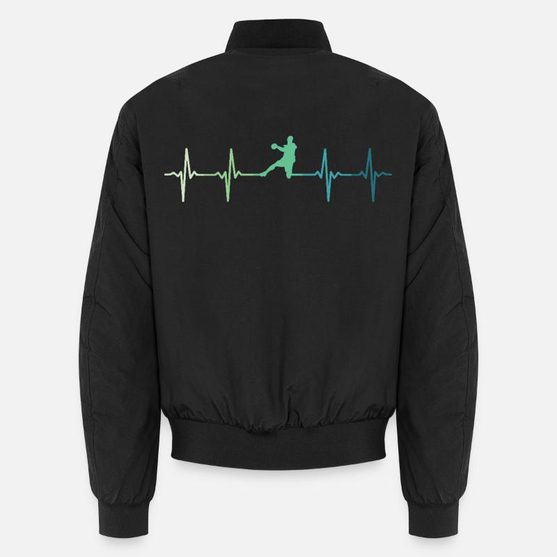Handball, Herzschlag, Handball Unisex Bomberjacke