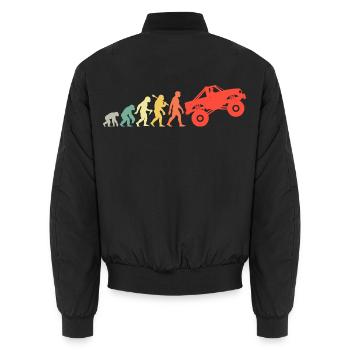 Monster Truck Evolution Motorsport Für Mann Kind - Unisex Bomberjacke - Schwarz - Hinten - AI Model Male 185 light (185cm)