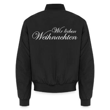 Wir lieben Weihnachten - Unisex Bomberjacke - Schwarz - Hinten - AI Model Male 185 light (185cm)