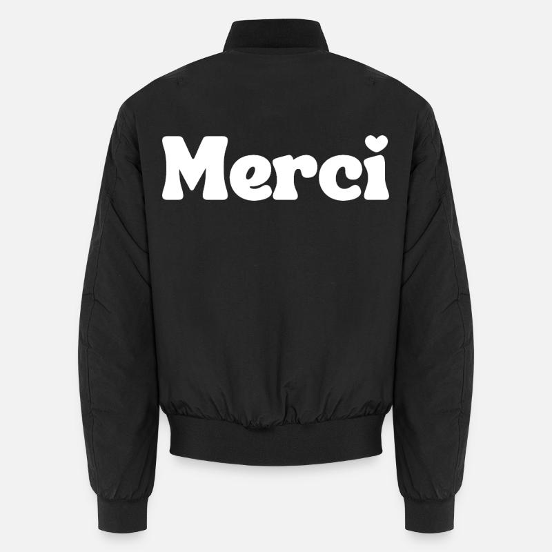 Merci - Bomber unisexe - noir
