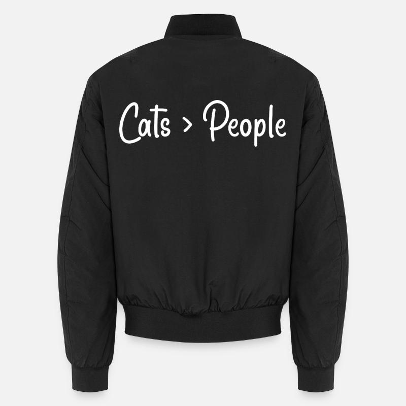 Amoureux des chats - Bomber unisexe - noir