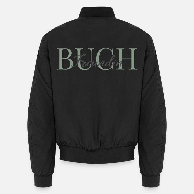 Buchfreundin grün-grau Unisex Bomberjacke