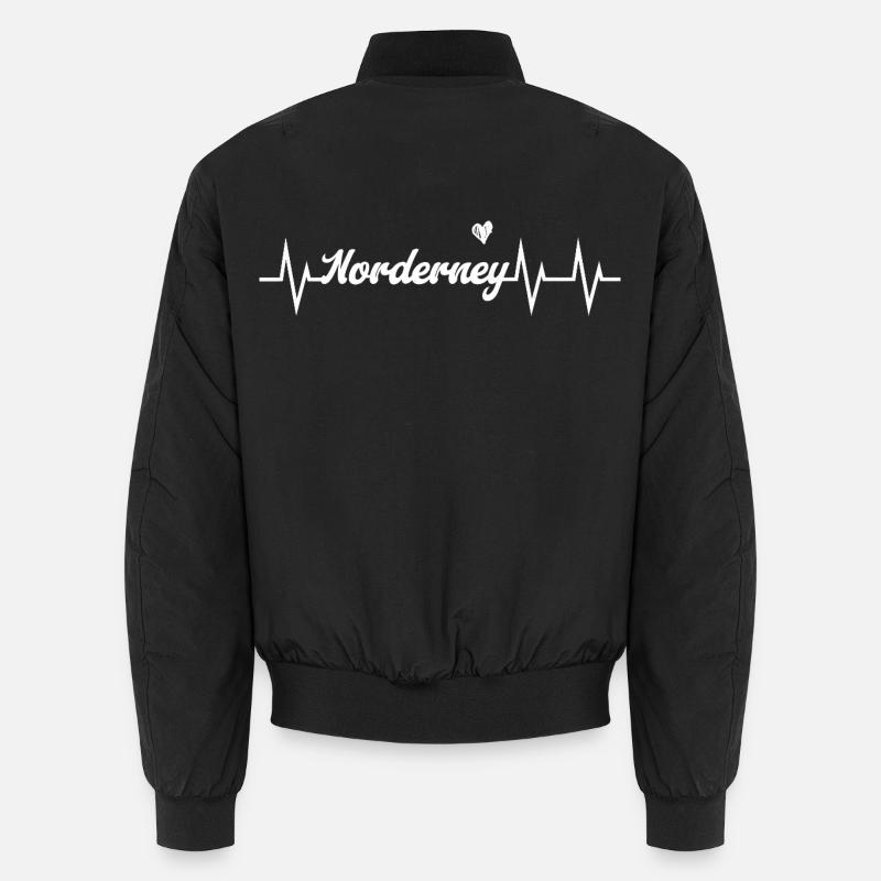 Heartbeat Norderney - Unisex Bomber Jacket - black