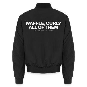 Pommes Kartoffel Lustig Imbiss Snack Pommes Frites - Unisex Bomberjacke - Schwarz - Hinten - AI Model Male 185 light (185cm)