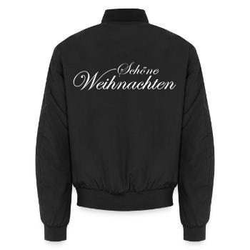 Schöne Weihnachten - Unisex Bomberjacke - Schwarz - Hinten - AI Model Male 185 light (185cm)