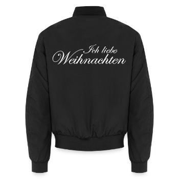 Ich liebe Weihnachten - Unisex Bomberjacke - Schwarz - Hinten - AI Model Male 185 light (185cm)