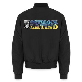 Ostblock Latino Ukrainer Ukraine Geschenk - Unisex Bomberjacke - Schwarz - Hinten - AI Model Male 185 light (185cm)