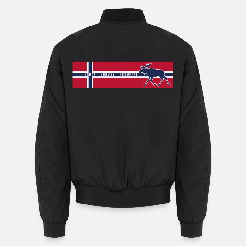 Norge - Norway - Norwegen - Flagge - Elch rechts Unisex Bomberjacke