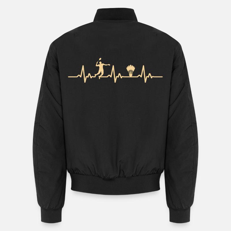 Badminton Herzschlag Unisex Bomberjacke
