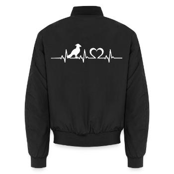 Papagei Herzschlag Papageien Vogel - Unisex Bomberjacke - Schwarz - Hinten - AI Model Male 185 light (185cm)