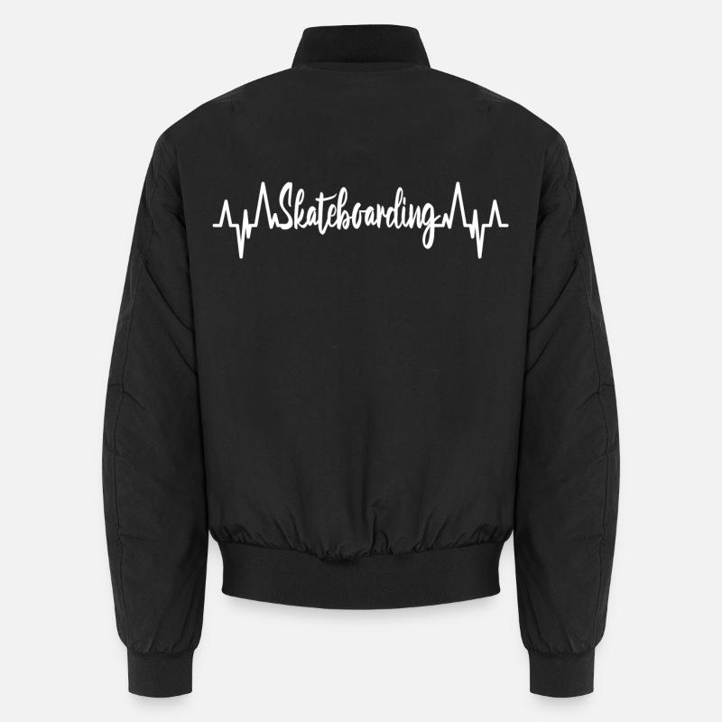 Skateboarding Kardiogramm Unisex Bomberjacke