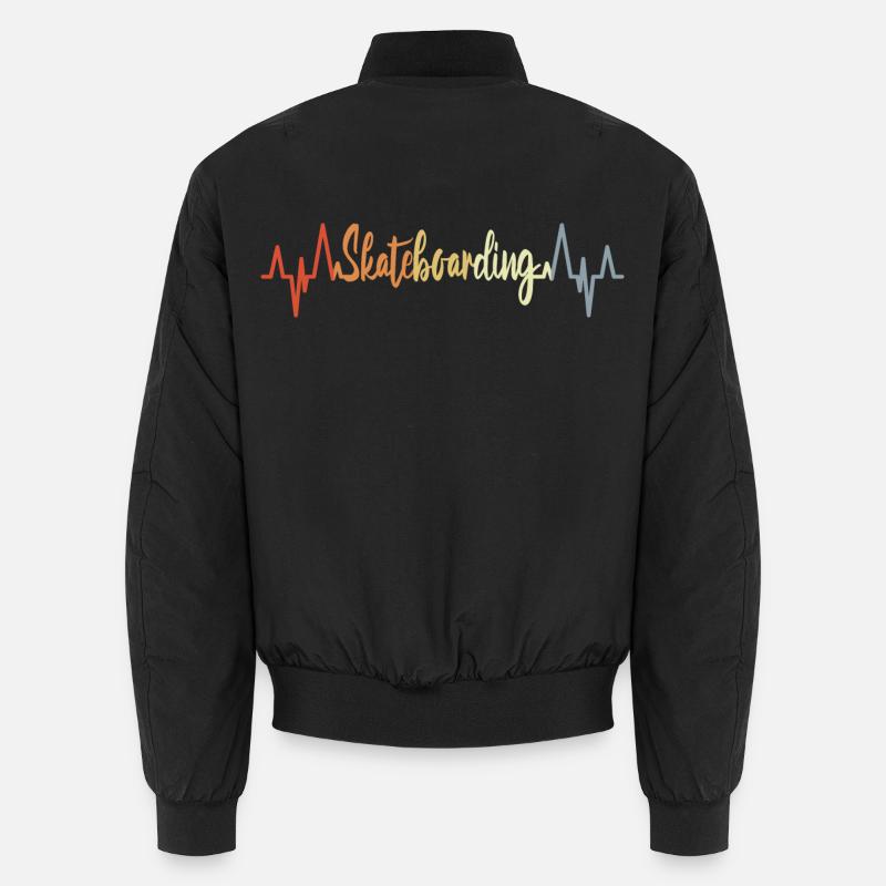 Skateboarding Heartbeat Unisex Bomber Jacket
