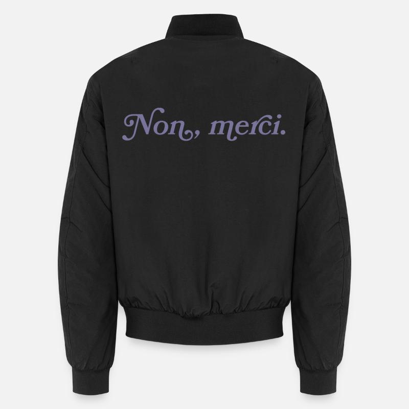 Non, merci – Französischer Minimalismus Unisex Bomberjacke