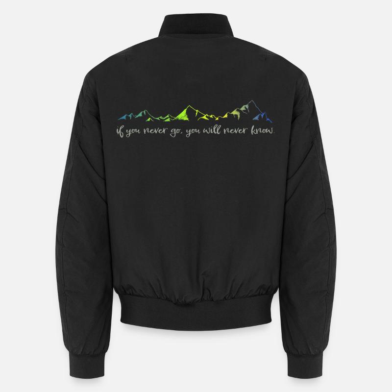never go, never know Unisex Bomberjacke