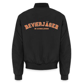 Revierjäger Beruf in Ausbildung - Unisex Bomberjacke - Schwarz - Hinten - AI Model Male 185 light (185cm)