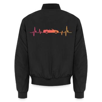 Sunset Cabriolet Cabriolet - Unisex Bomberjacke - Schwarz - Hinten - AI Model Male 185 light (185cm)