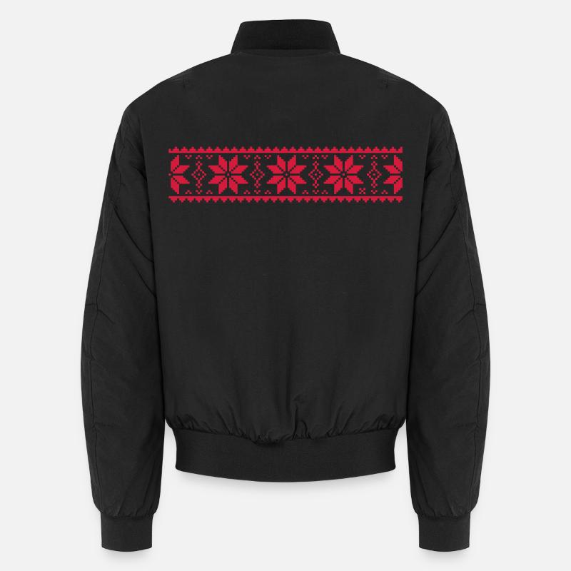 Jacquard Unisex Bomberjacke