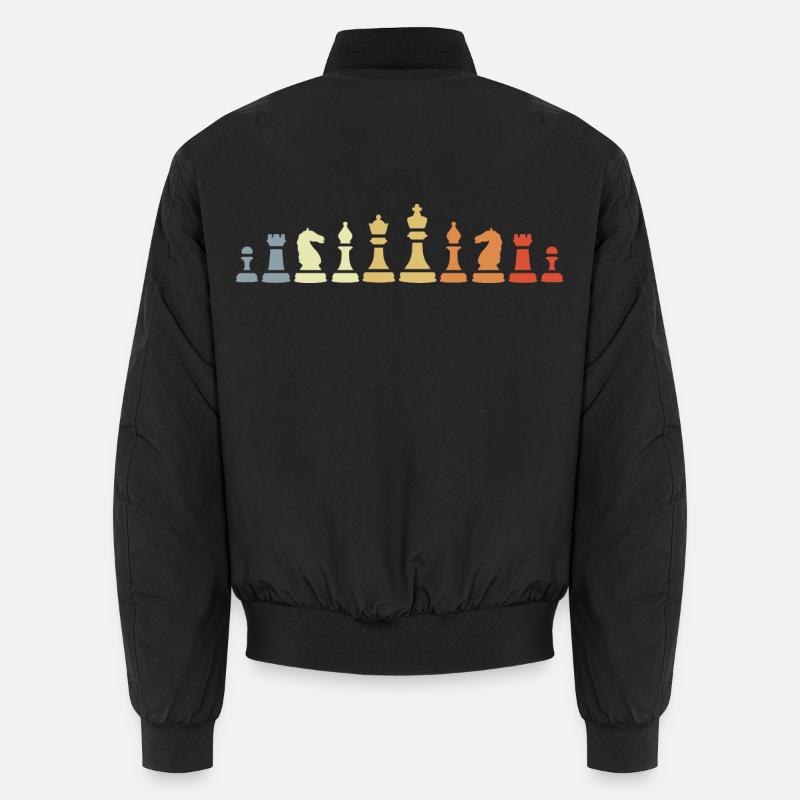 Pièces d’échecs vintage Bomber unisexe
