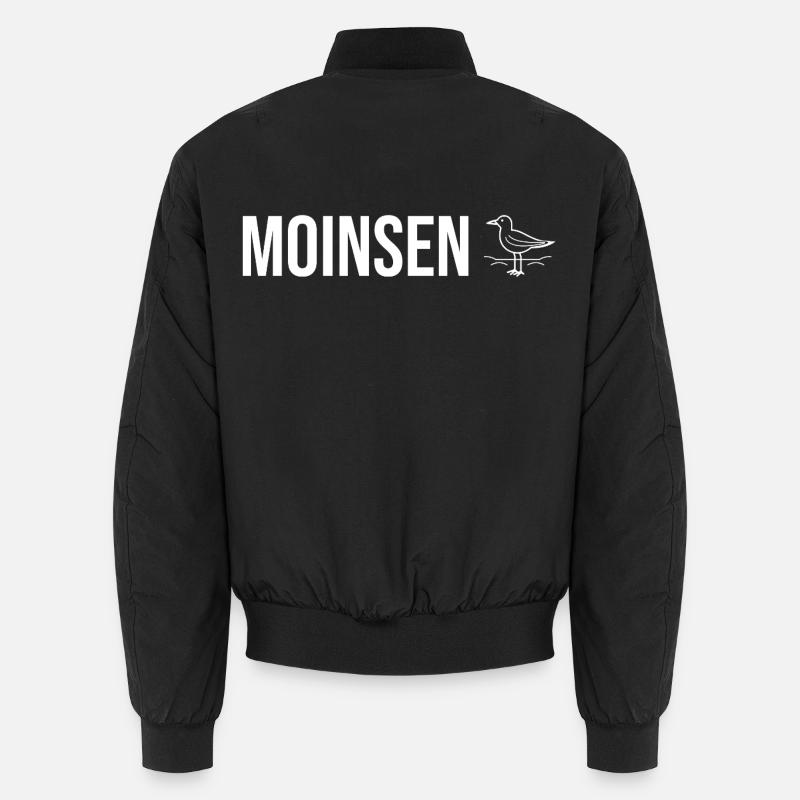 "Moinsen" - Möwen Edition - Unisex Bomberjacke - Schwarz