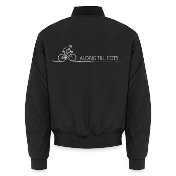 Cyclist Saying Gift Idea Bicycle - Unisex Bomber Jacket - black - Back - AI Model Male 185 light (185cm)