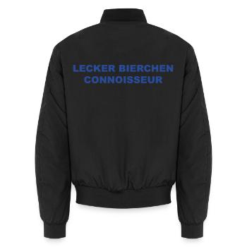 Delicious beer funny shirt for the connoisseur - Unisex Bomber Jacket - black - Back - AI Model Male 185 light (185cm)