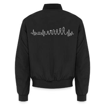 Schach Herzschlag Schachfiguren Für Schachspieler - Unisex Bomberjacke - Schwarz - Hinten - AI Model Male 185 light (185cm)