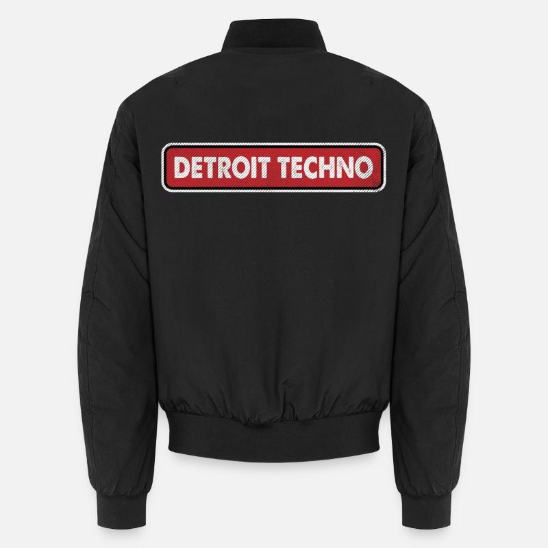 Detroit Techno Retro Logo - Unisex Bomberjacke - Schwarz