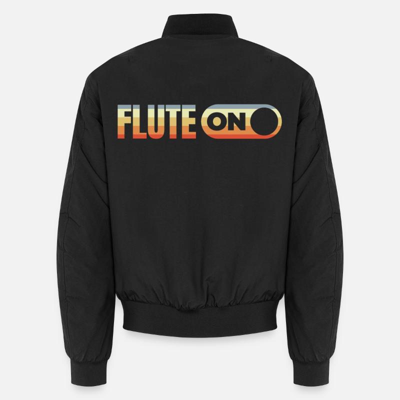 Flute On - Unisex Bomber Jacket - black