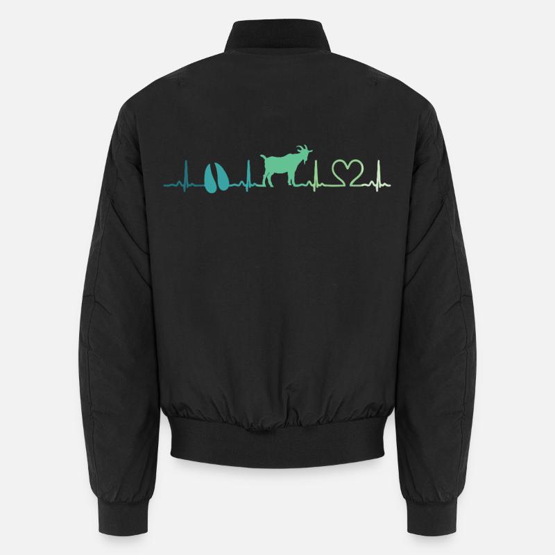 Goat heartbeat gift goats Unisex Bomber Jacket