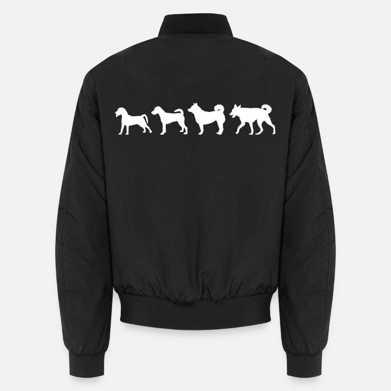 Évolution du chien - Bomber unisexe - noir