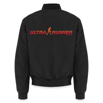 Ultra Runner - Run in style ultra runner design - Unisex Bomber Jacket - black - Back - AI Model Male 185 light (185cm)