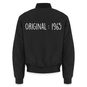 Original 1965 Gift 1965 Retro 1965 - Unisex Bomberjacke - Schwarz - Hinten - AI Model Male 185 light (185cm)