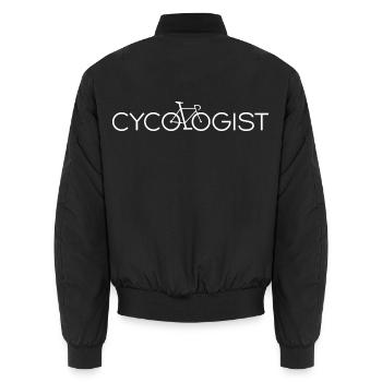 Kykologe - Unisex Bomberjacke - Schwarz - Hinten - AI Model Male 185 light (185cm)
