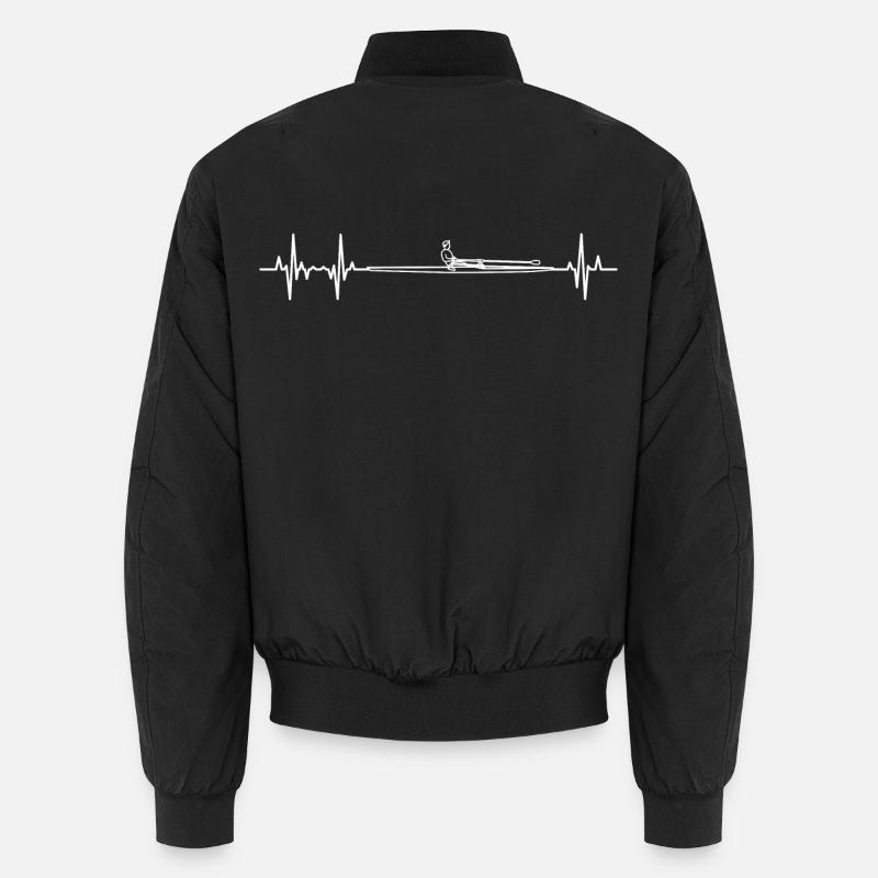 Rowing Boat Heartbeat Unisex Bomber Jacket