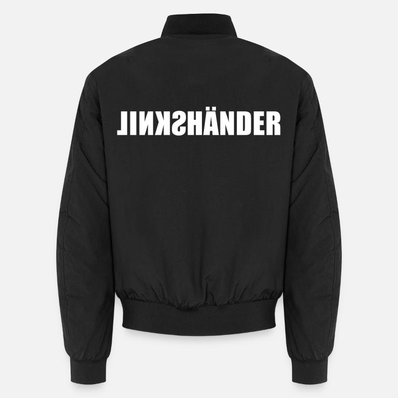 Left-handed - with left - mirror writing Unisex Bomber Jacket