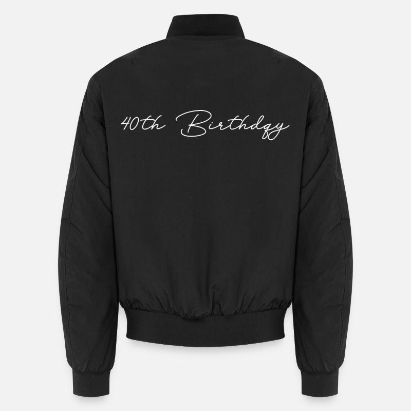 40th birthday - Unisex Bomber Jacket - black