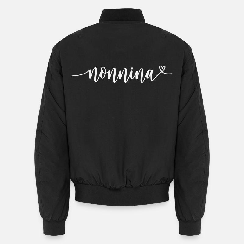Nonnina mit Herz für italienische Nonna oder Oma Unisex Bomberjacke