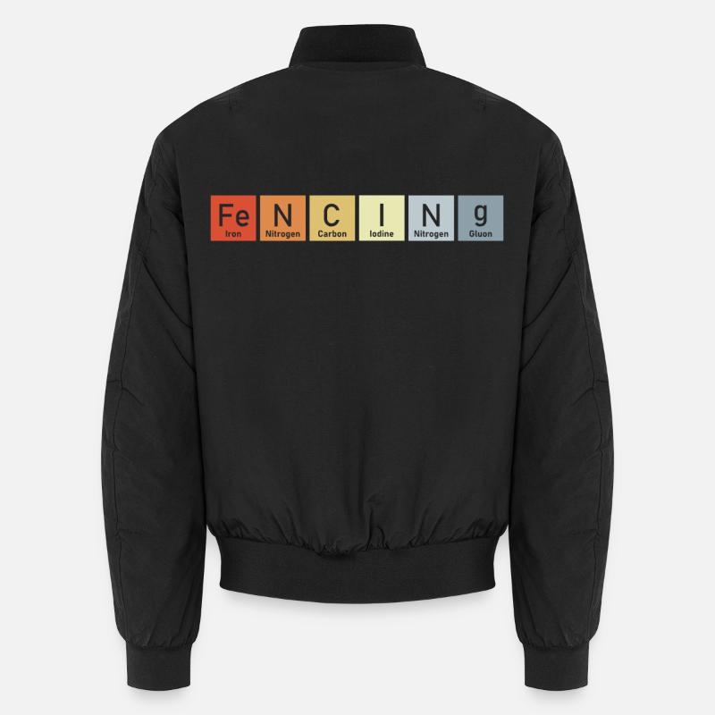 Fechten Periodensystem der Elemente Unisex Bomberjacke