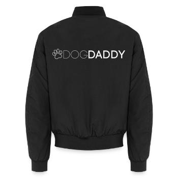 DogDaddy lustige Geschenkidee für Hundeliebhaber - Unisex Bomberjacke - Schwarz - Hinten - AI Model Male 185 light (185cm)